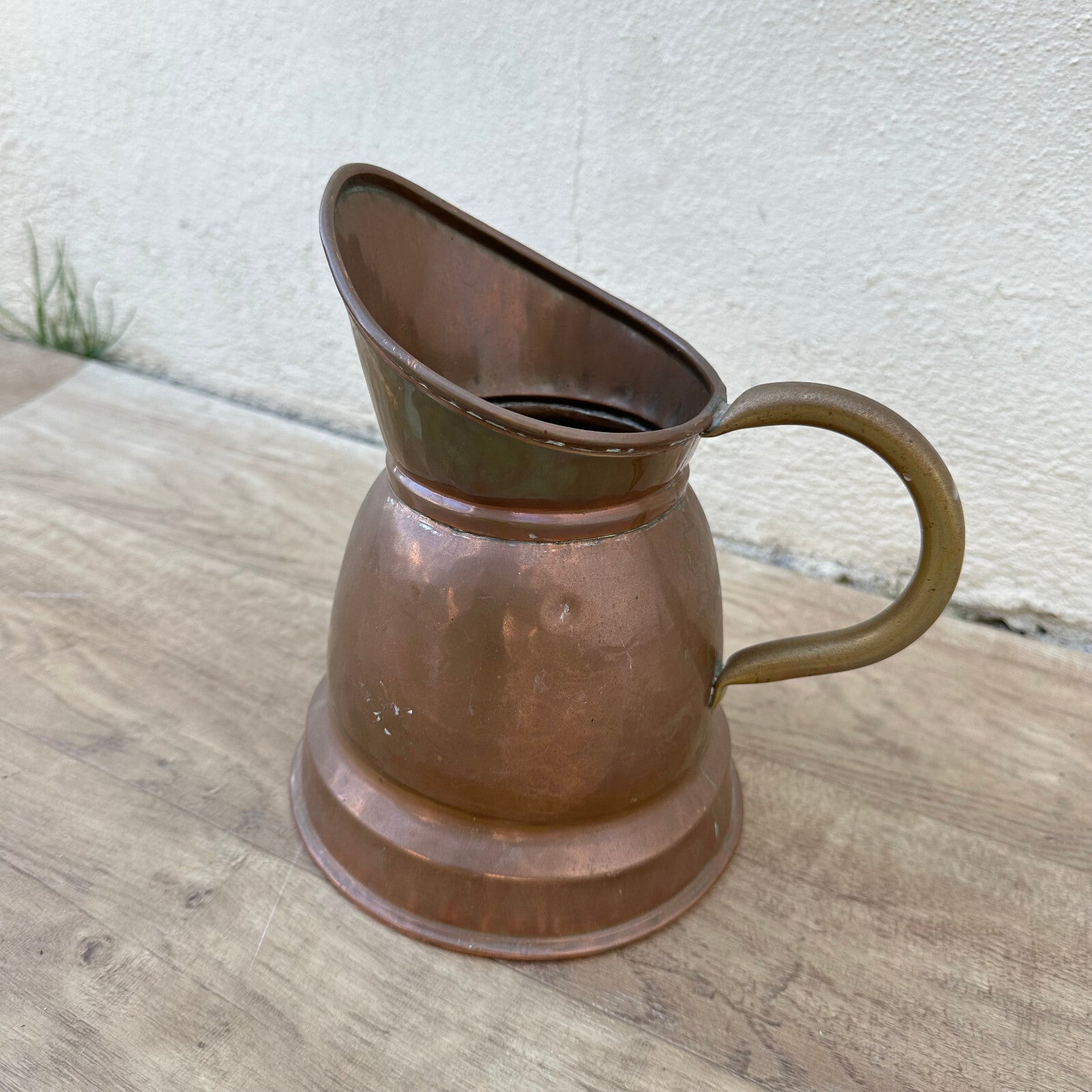 Antique French Copper Pitcher Water Jug Country Farmhouse Decor 0712234 Fleamarketfrance