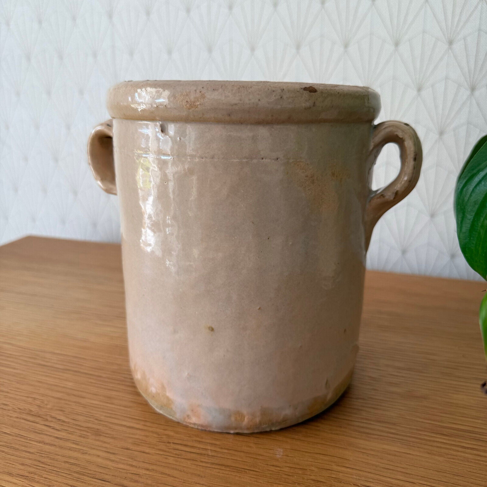 Antique French Italian 19th Century Sardine Jar Pot 7" High 1101259 Unbranded