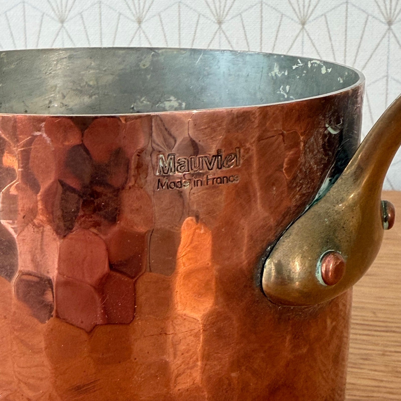 French Copper Mauviel Villedieu Pan Tin Lined Professional 4.7" 1006269 Unbranded