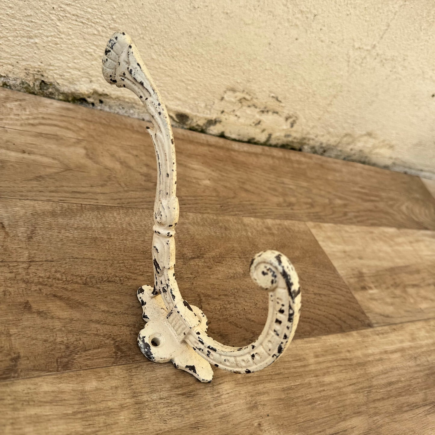 French Cast Iron Hook Antique Wall Mount Coat Hanger Vintage 31012417 Unbranded