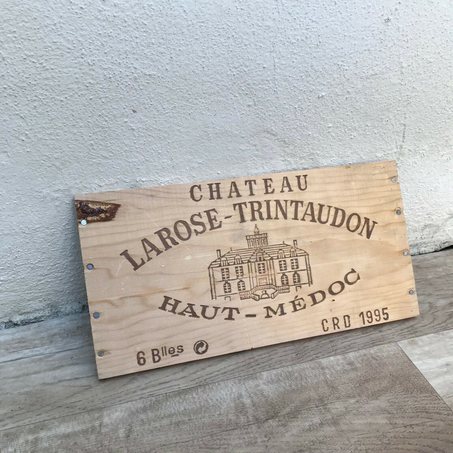 Wine Wood Crate Box Panel Vintage French wall sign LAROSE 0803229 - Fleamarketfrance