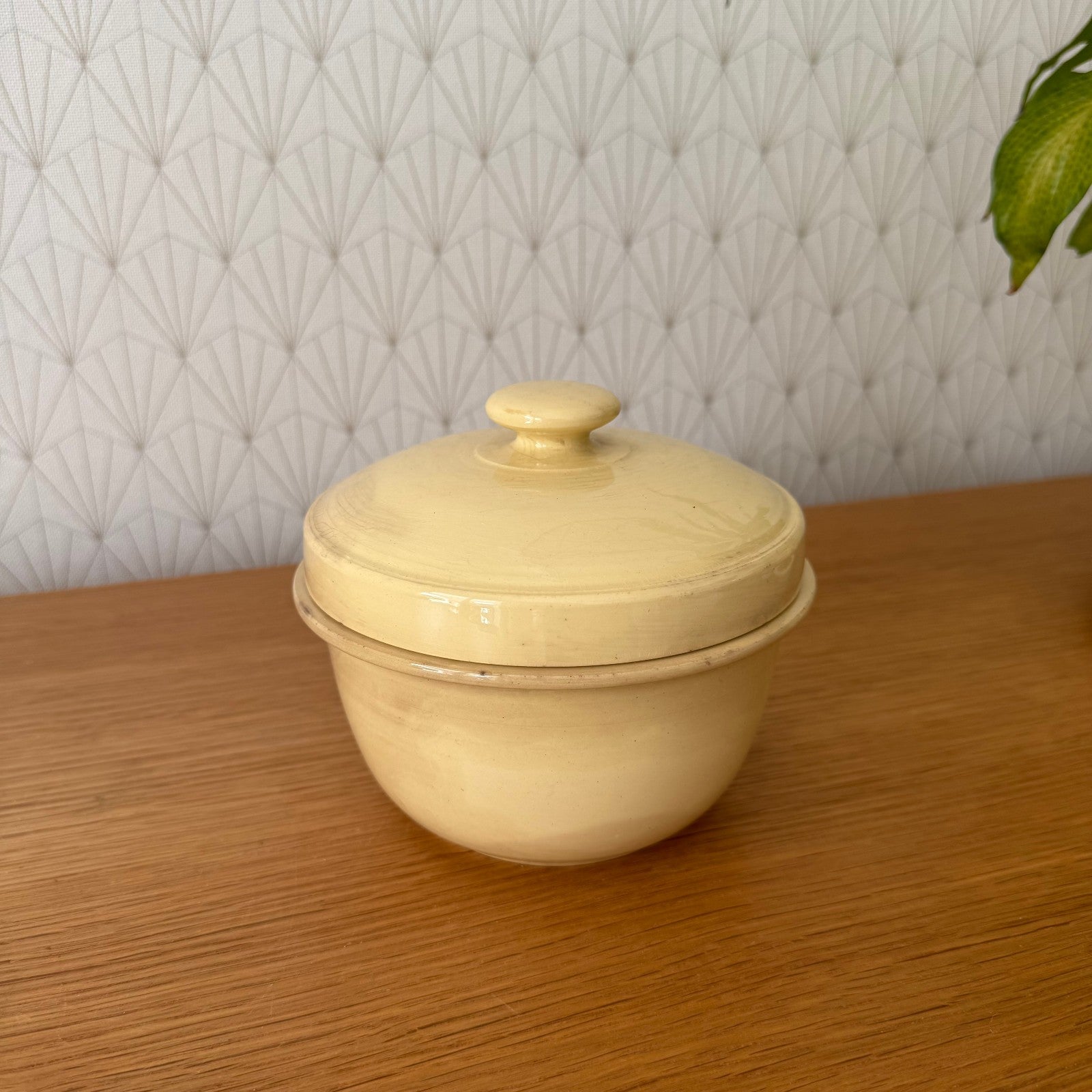 French Ceramic Terrine Sarreguemines Yellow Foie Gras Pot Vintage 23072512 Unmarked