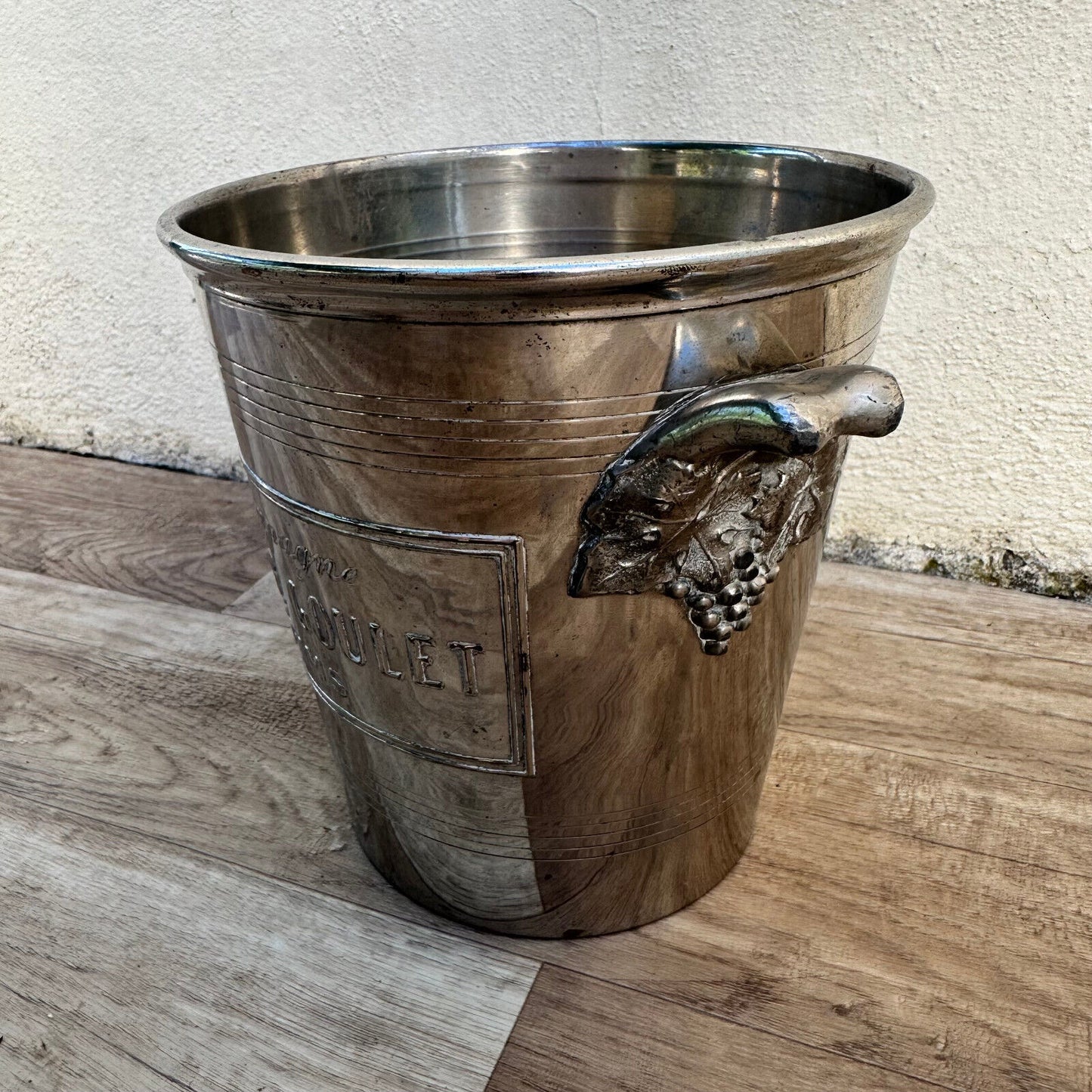Vintage French Champagne Silverplate Bucket Cooler silverplate GOULET 25102311 - Fleamarketfrance