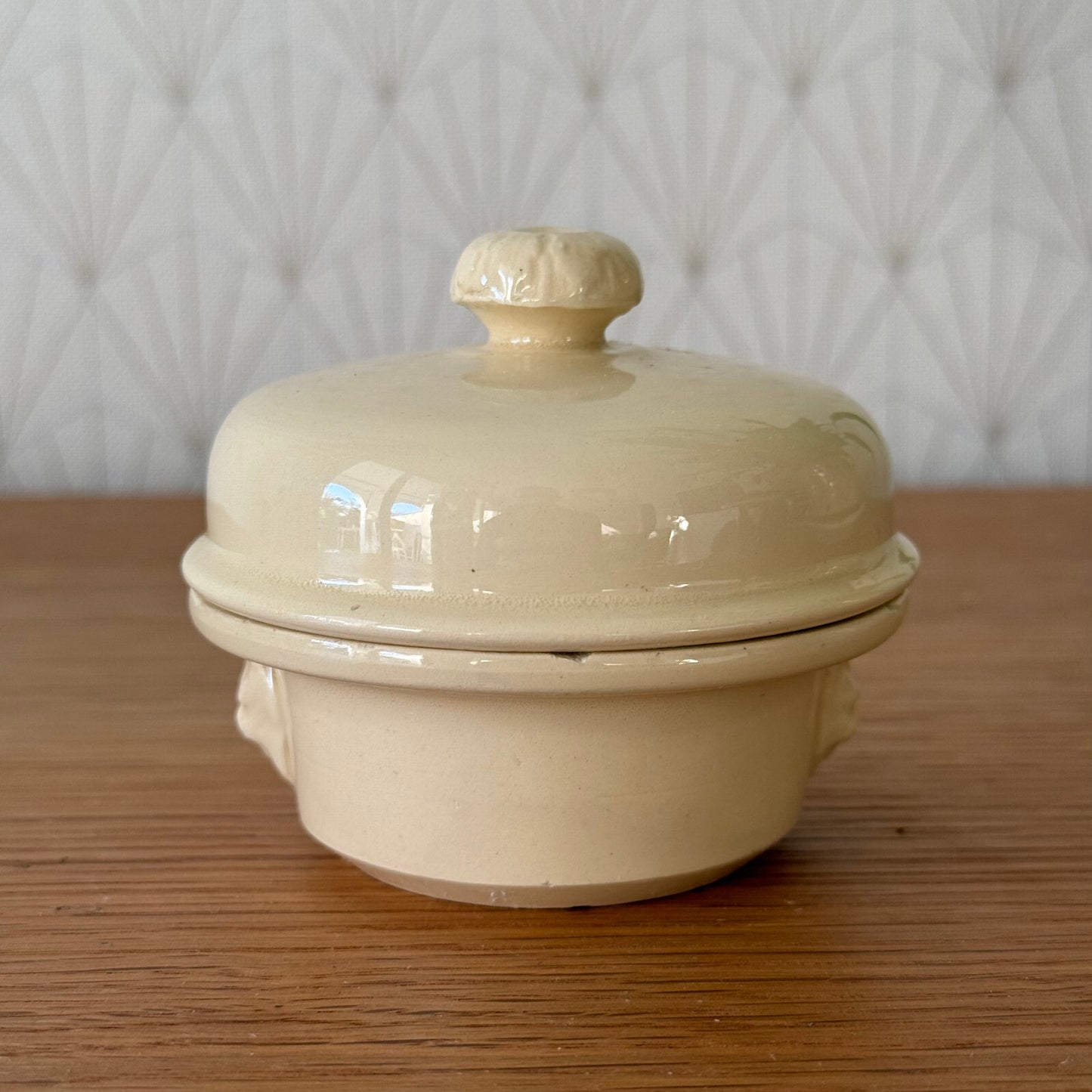 Vintage French Sarreguemines Ceramic Terrine Pot Foie Gras Dish 0112249 Sarreguemines