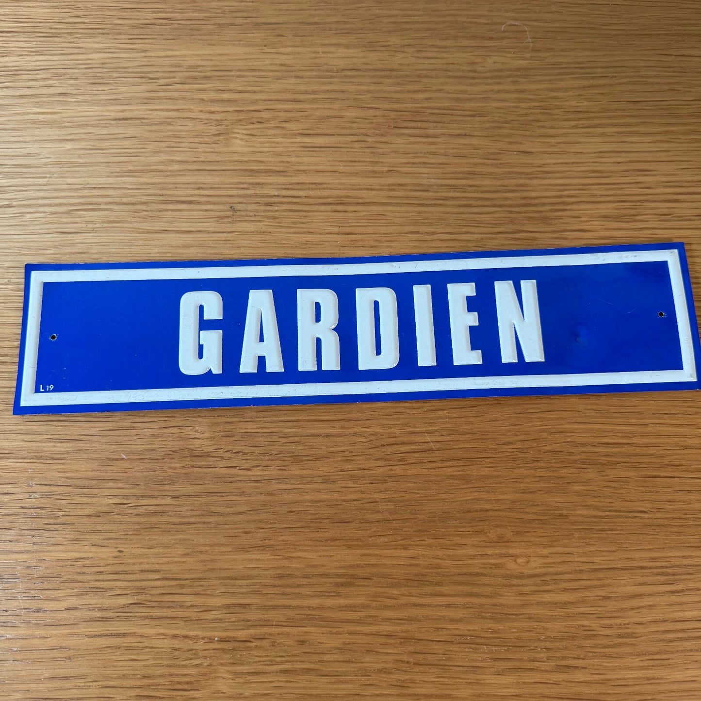 French Street Sign GARDIEN Blue White Metal Vintage Plaque 2212248 Fleamarketfrance