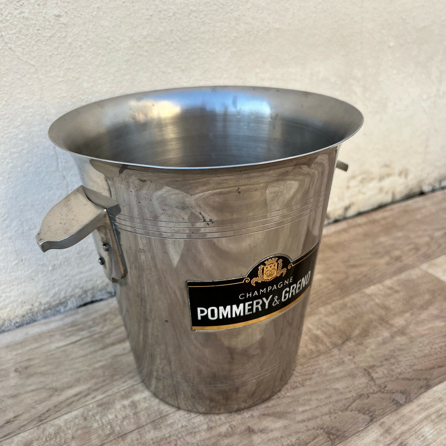 Vintage Pommery Champagne Ice Bucket French Silver Metal Bar Ware 04032221 Fleamarketfrance