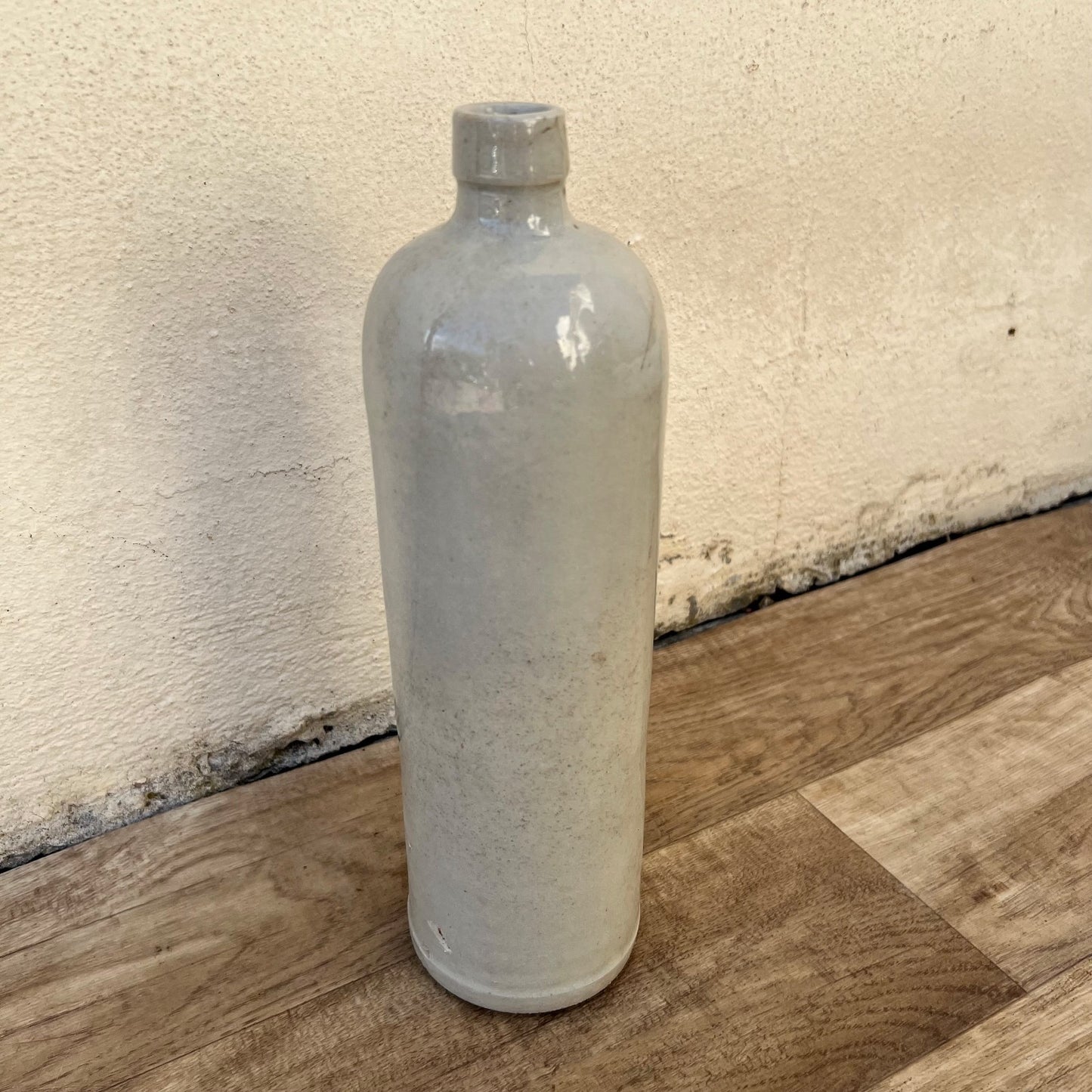French Stoneware Bottle Vintage Ceramic Wine Water Jug Gray Pottery 2912252 Unmarked