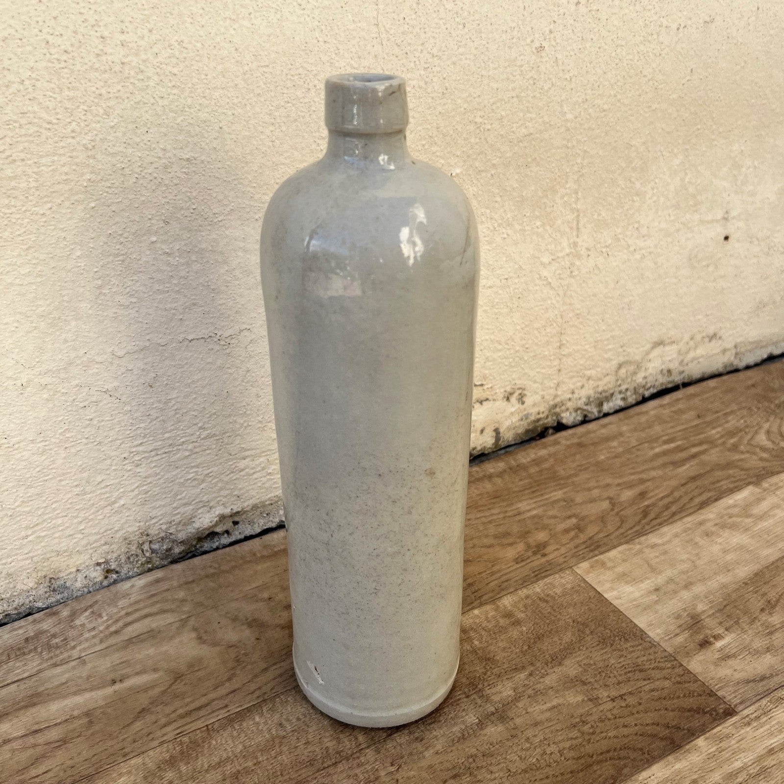 French Stoneware Bottle Vintage Ceramic Wine Water Jug Gray Pottery 2912252 Unmarked