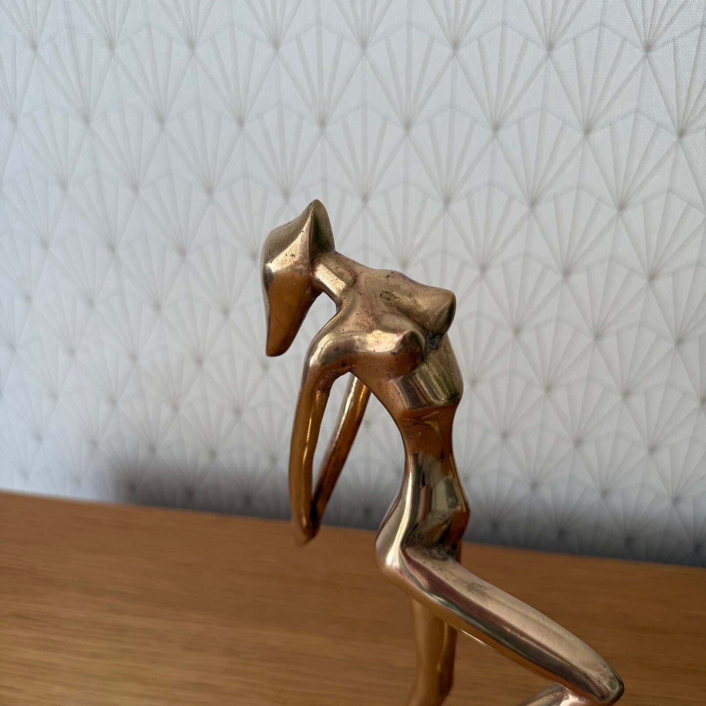 Vintage Art Deco Brass Figurine Nude Woman Sculpture 12.5" French 12062518 Unbranded