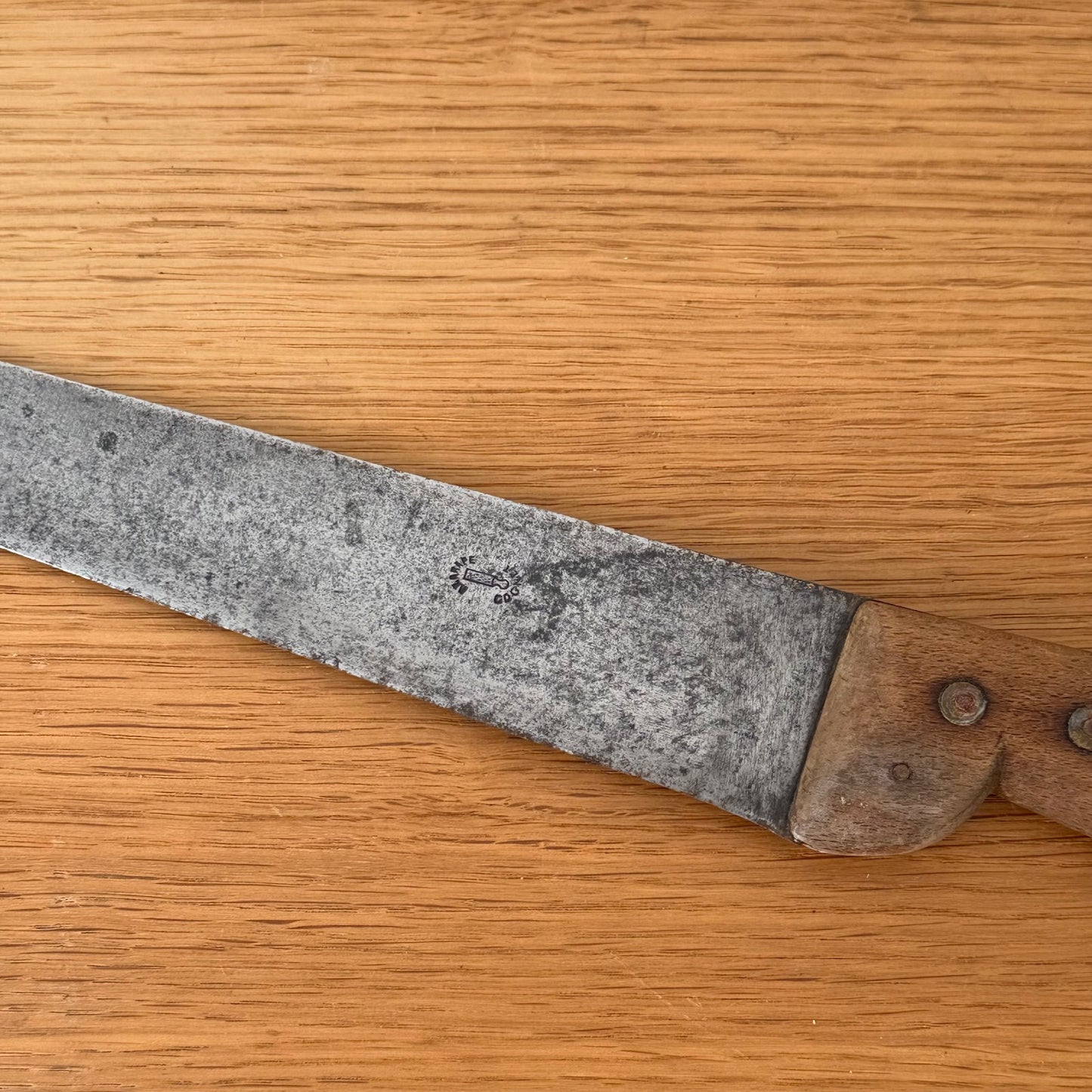 French Vintage Butcher Knife Bargoin Carbon Steel 16" Blade 10" 10062614