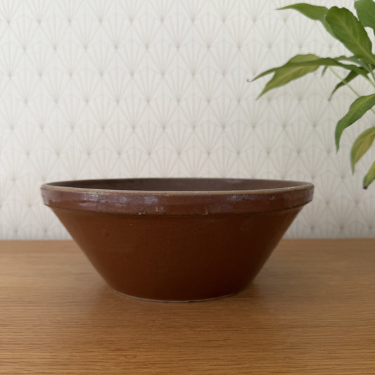 Vintage French Stoneware Salad Mixing Bowl Terrine Tian Digoin 10 3/4" 2201261 Fleamarketfrance : French vintage and antique decor