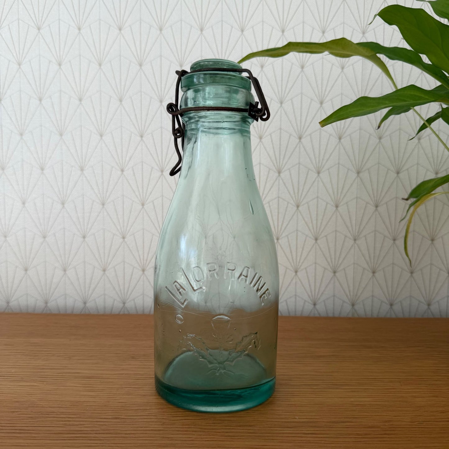 Vintage French Glass Preserve Jar La Lorraine Wire Bail Stopper 13052611 Fleamarketfrance