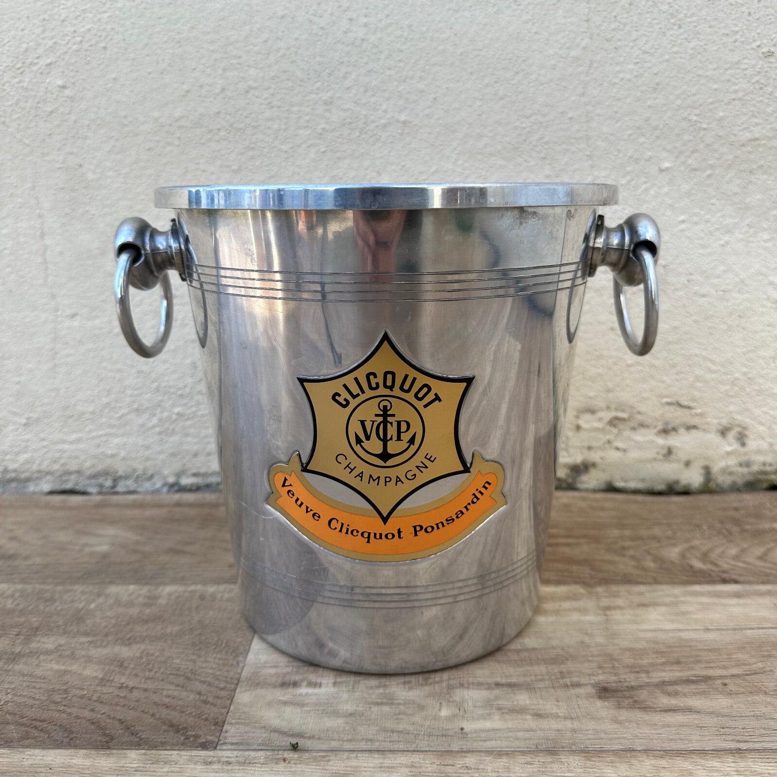 Vintage Veuve Clicquot Ice Bucket French Champagne Cooler Aluminum 12092422 Veuve Clicquot