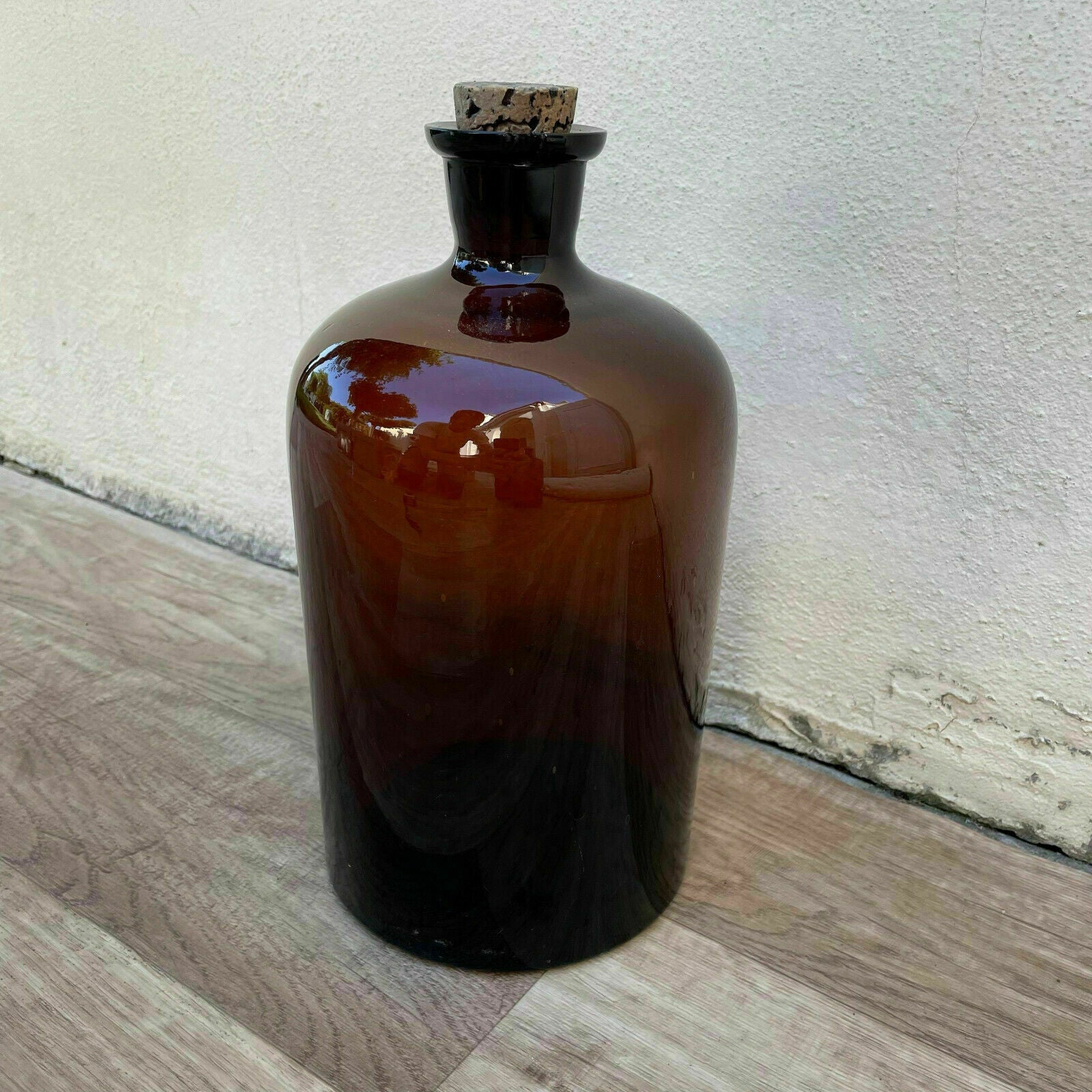 French Hand Blown Antique Apothecary Jar Bottles AMBER 26072127 - Fleamarketfrance