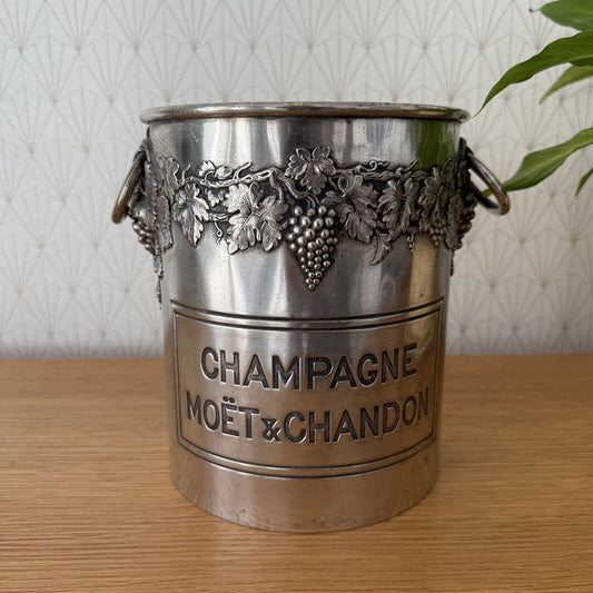 Vintage French Champagne French Ice Bucket Cooler France MOET Silverplate0904253