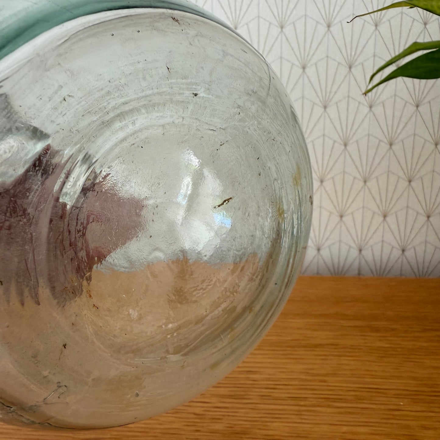 Old French clear glass Dame Jeanne Demi John Bottle bonbonne 1907259 Fleamarketfrance