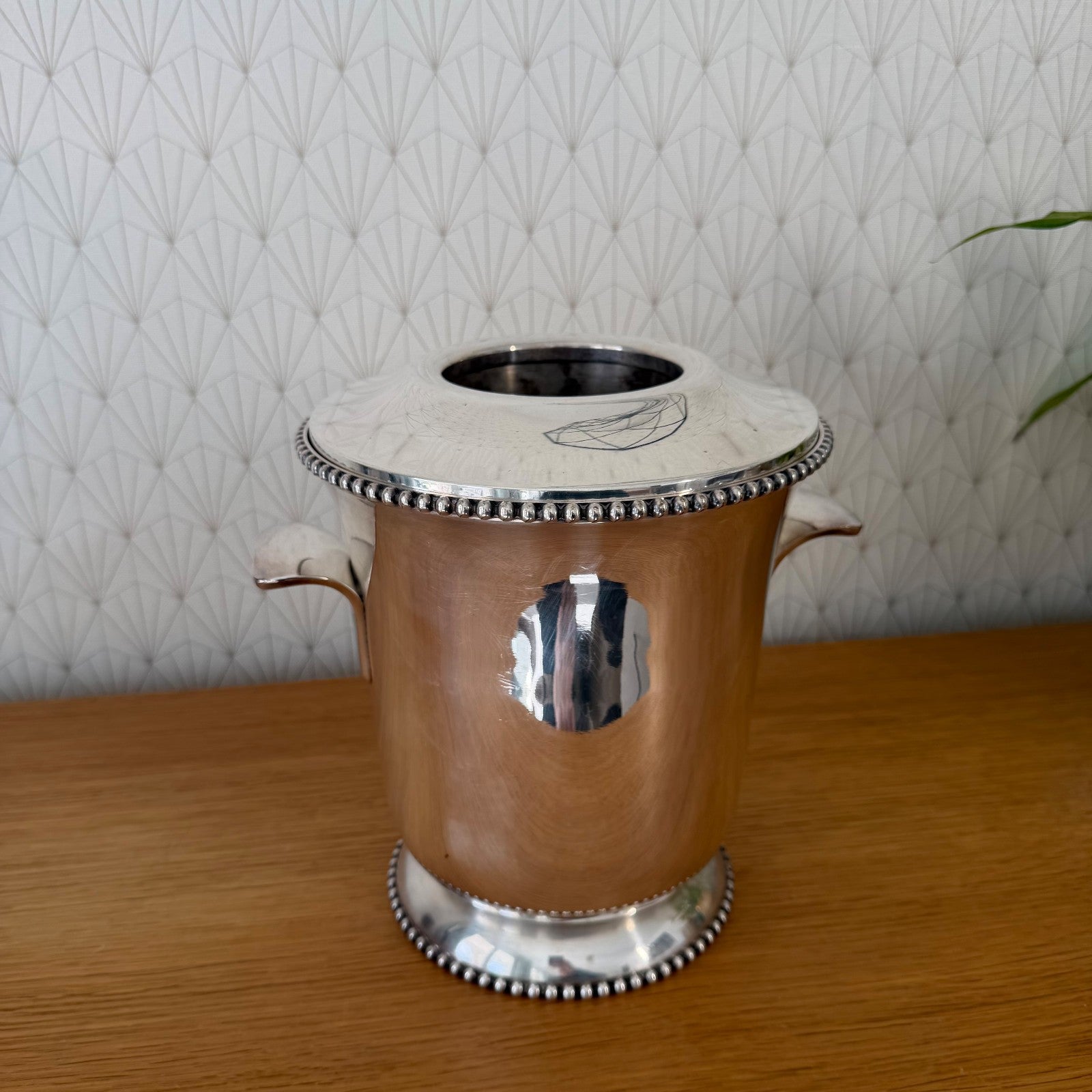 French Silverplate Ice Bucket Wine Champagne Cooler Vintage 1950s 0505265 Unbranded