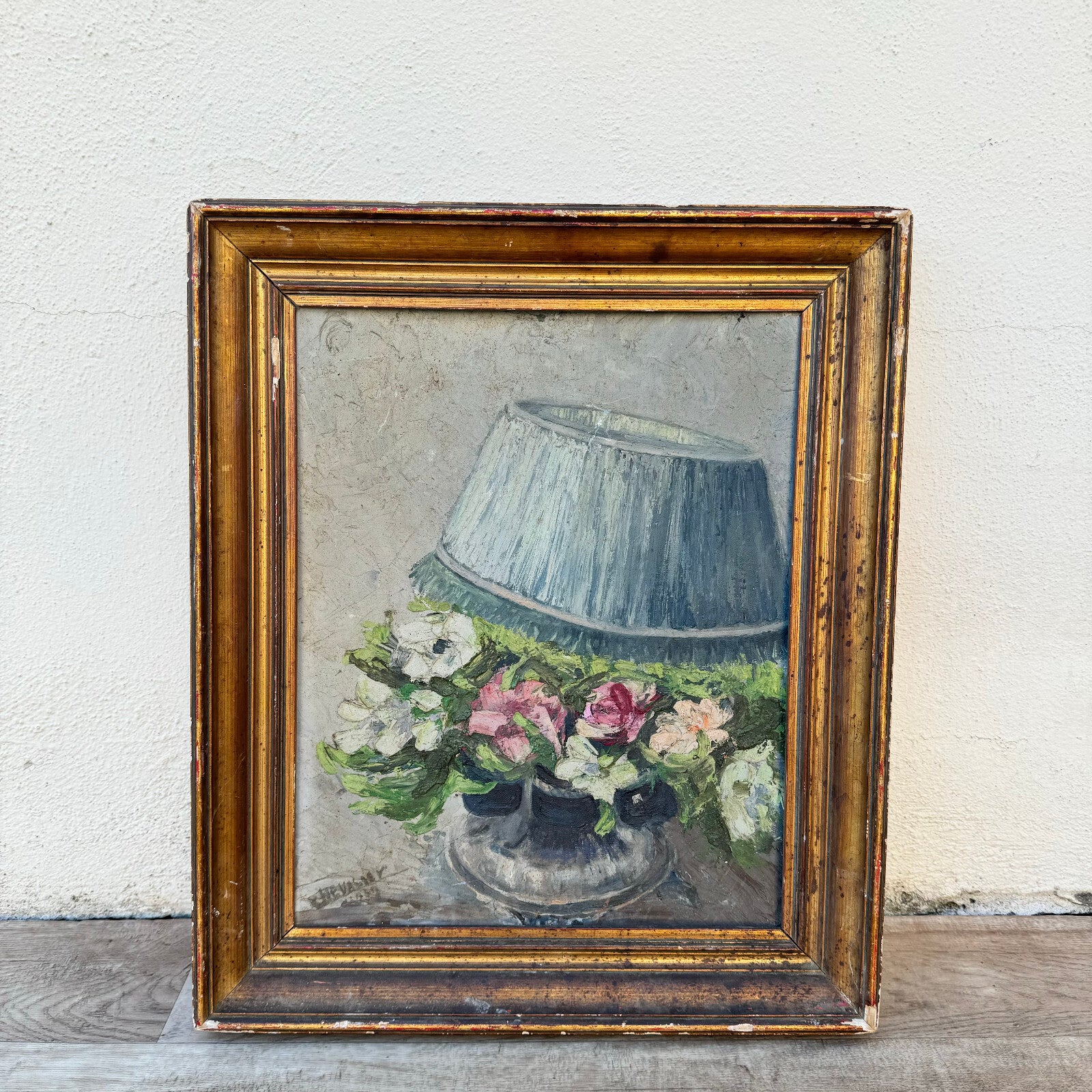 French Still Life Painting Flowers Signed Early 20th Century 07082415 Fleamarketfrance