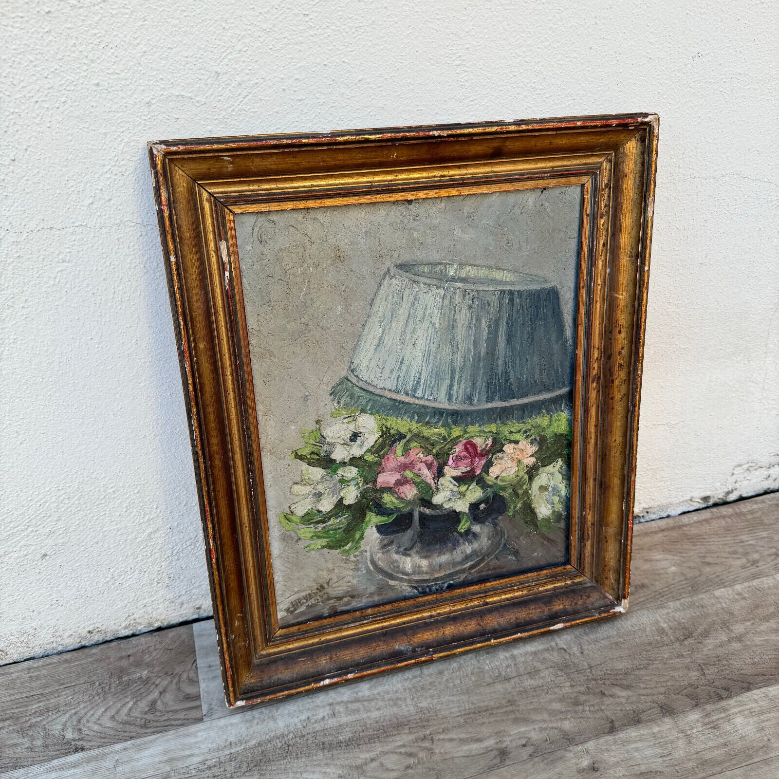 French still life flowers painting signed 07082415 - Fleamarketfrance