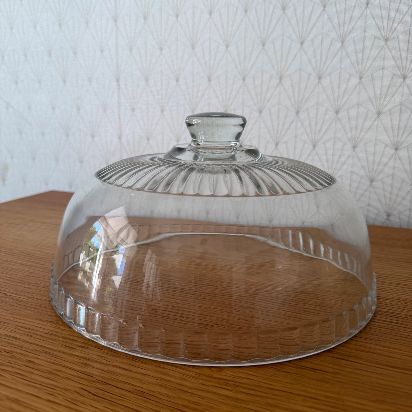 French Glass Cloche Dome Bell Cheese Cover Display Jar Vintage 2805268 Unbranded
