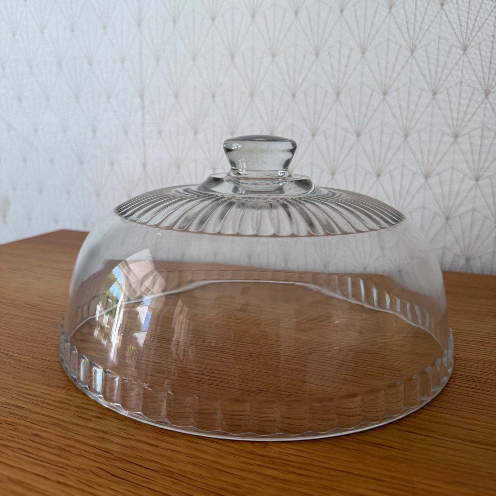 French Glass Cloche Dome Bell Cheese Cover Display Jar Vintage 2805268 Unbranded