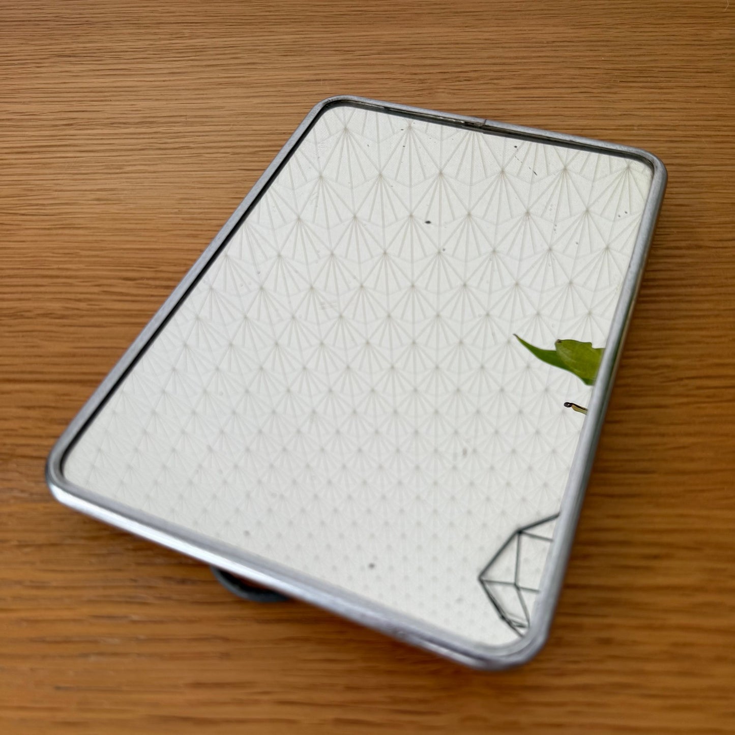 Vintage French metal bathroom STANDING MIRROR 0608254