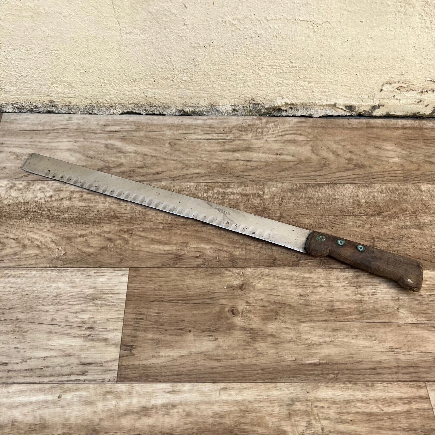 French Vintage SUIRAM Ham Salmon Slicer Knife 19.5" Butcher Tool 2111221 Unbranded