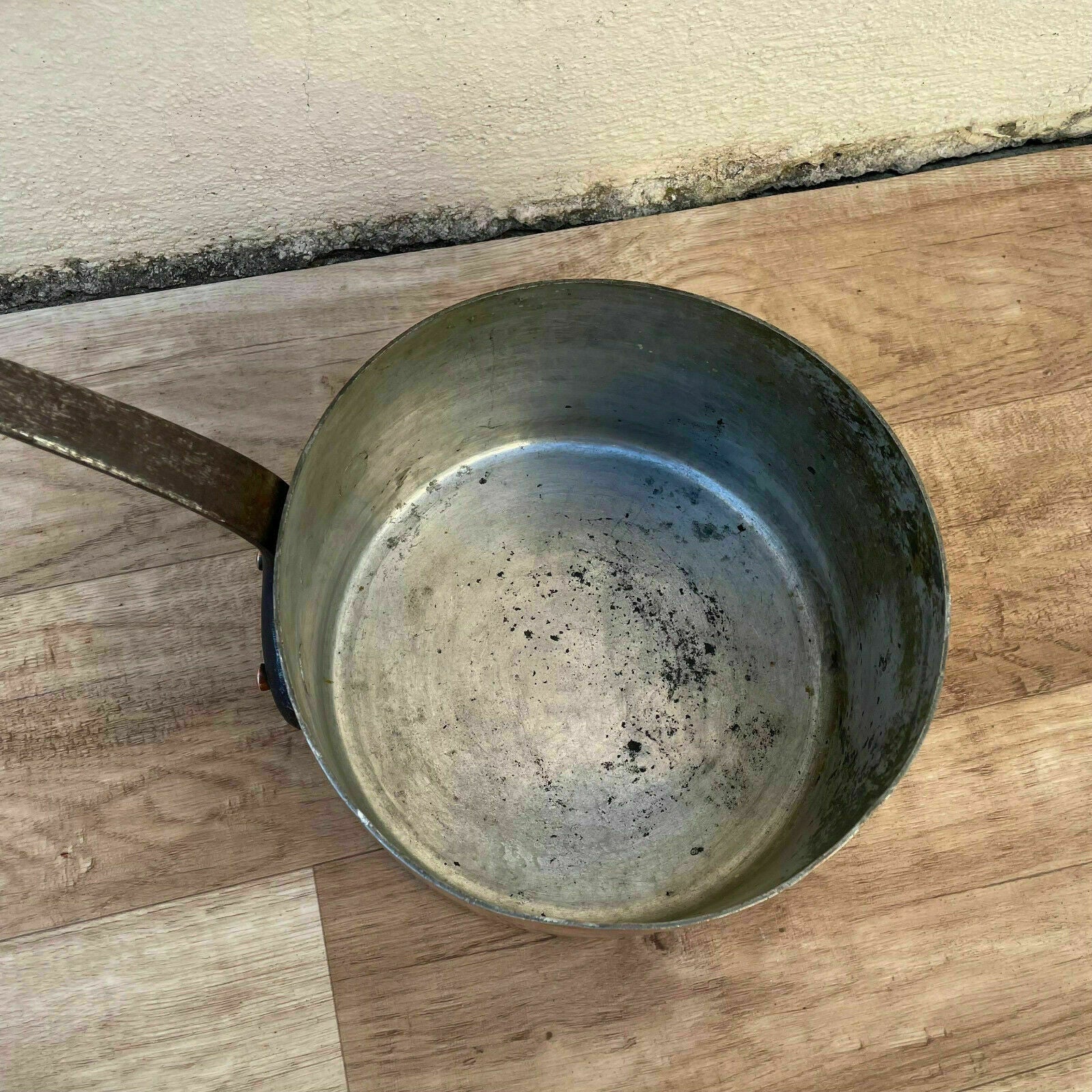 French Copper Saucepan Dehillerin Paris Vintage Tin Lined Hammered 2210213 DEHILLERIN