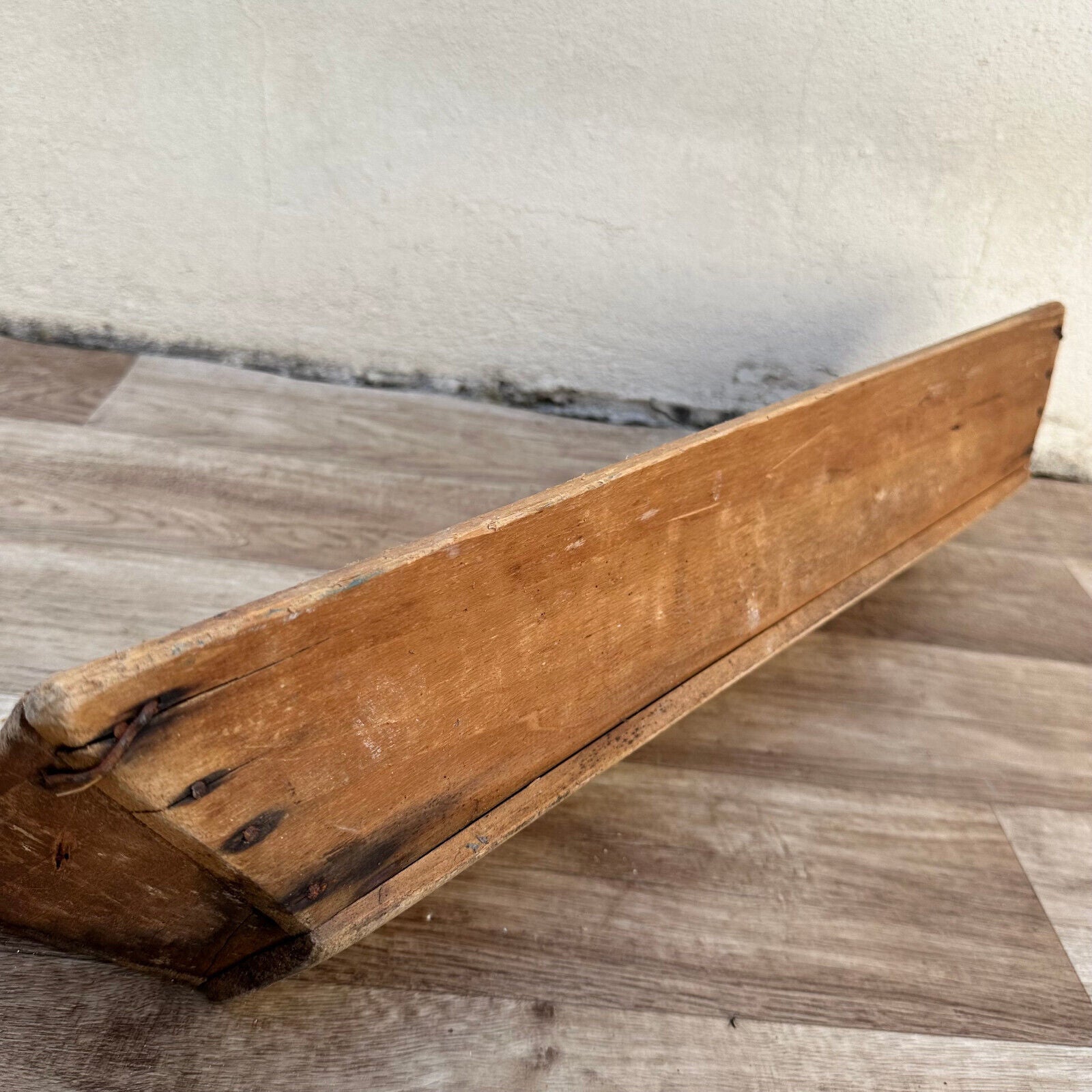 Vintage French Wooden BREAD BASKET 1950s long table center 10022419 - Fleamarketfrance