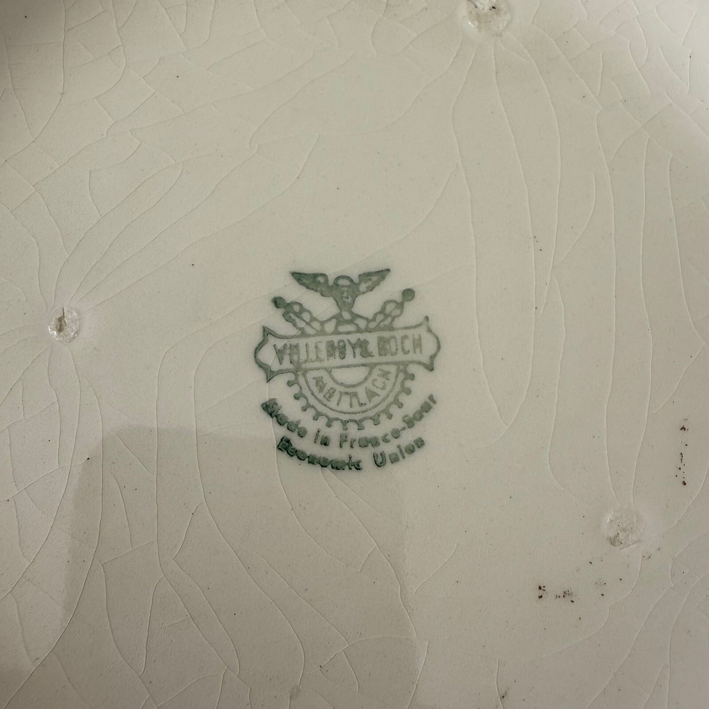 French Tureen Earthenware White Fruits Bowl Terre De Fer Villeroy Boch 0405255