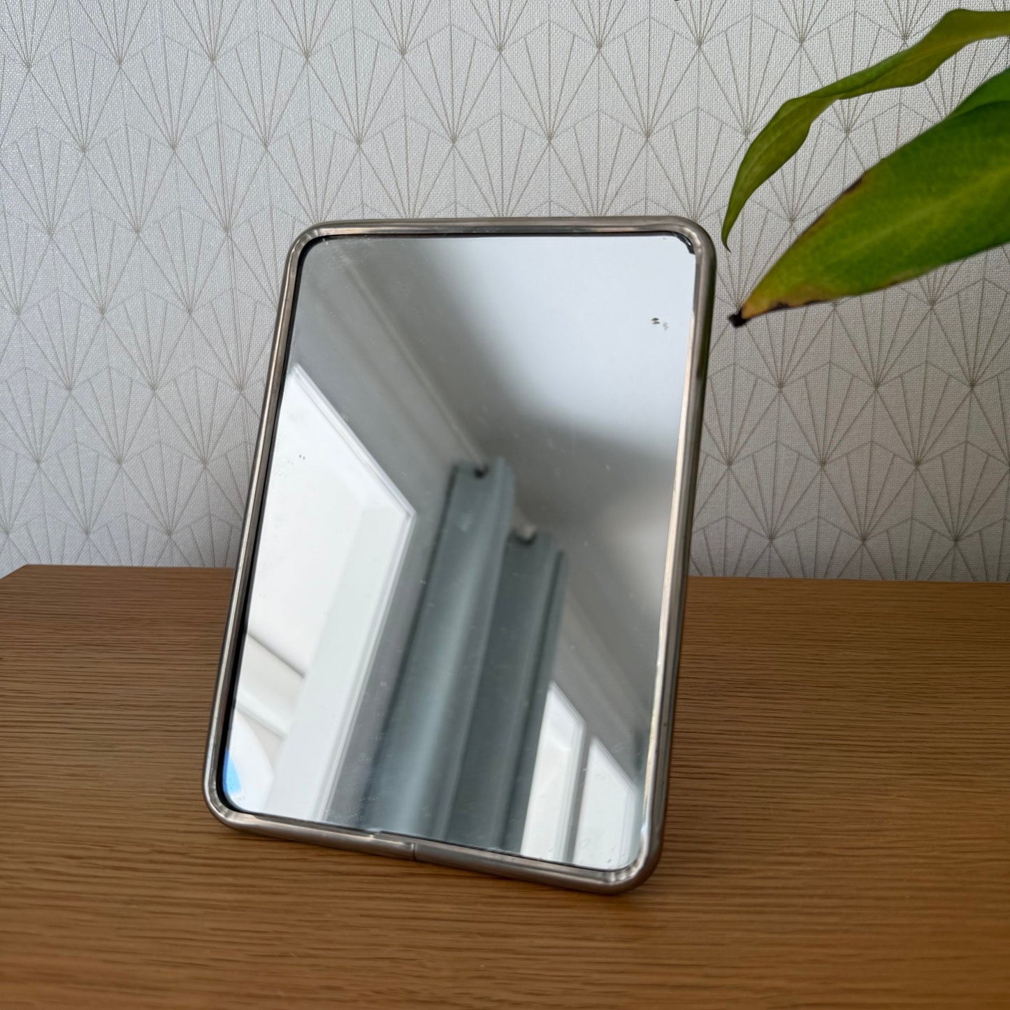 Vintage French metal bathroom STANDING MIRROR 0608258