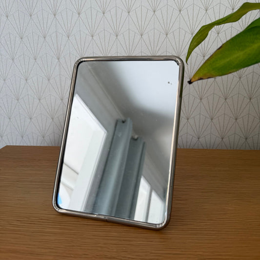 Vintage French metal bathroom STANDING MIRROR 0608258