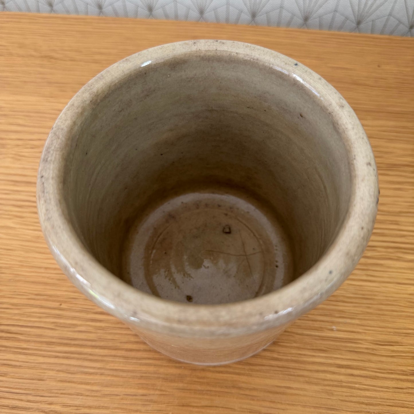 HANDMADE GLAZED BROWN ANTIQUE FRENCH CONFIT JAM POT STONEWARE 111255