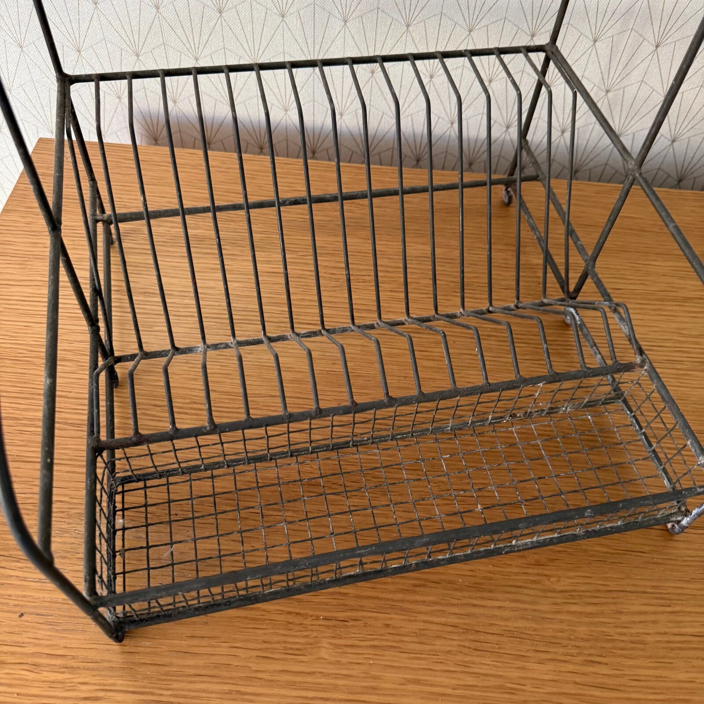 Vintage French Metal Wire Dish Drying Rack Drainer 19042510 Unbranded