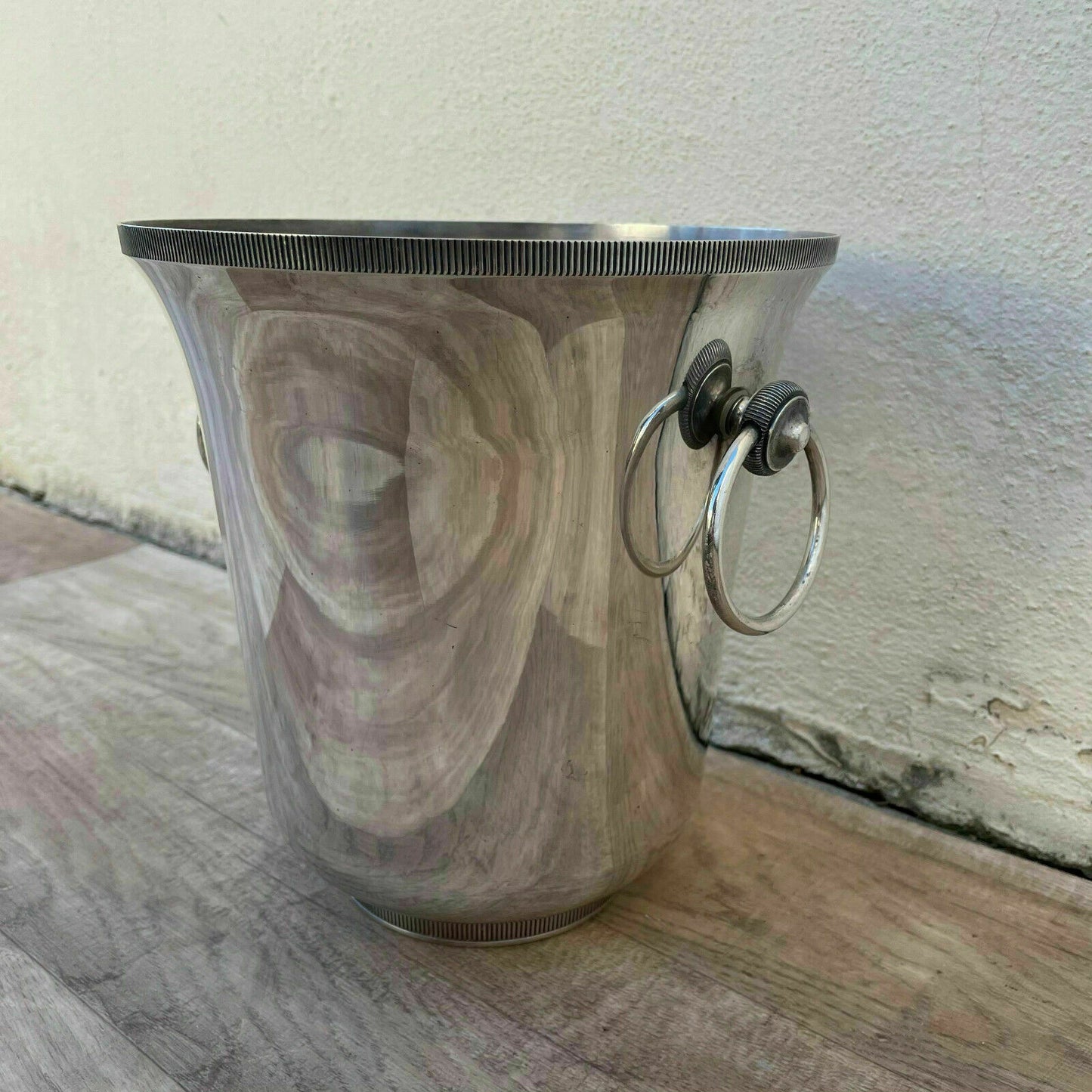 French Champagne Bucket Vintage Silver Plated Ice Cooler Ring Handles 27082111 Fleamarketfrance