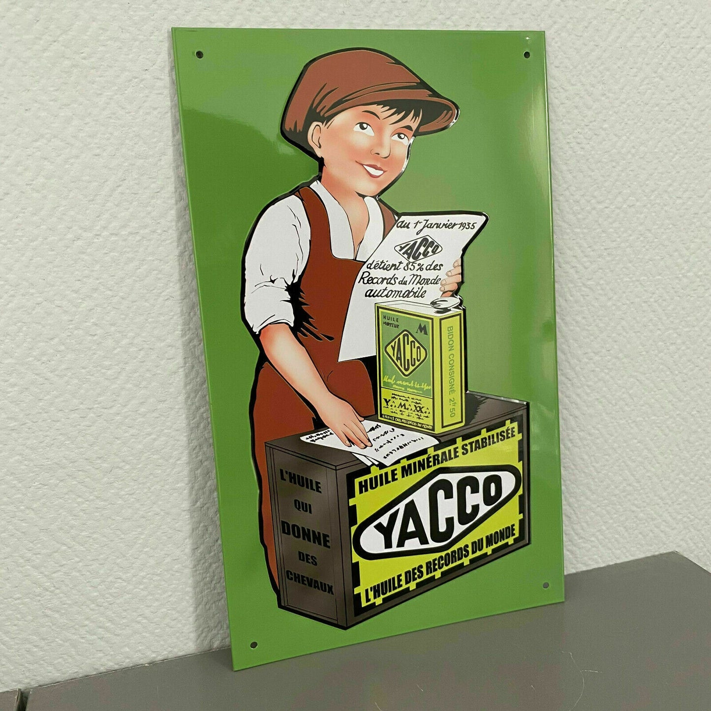YACCO French Vintage Metal Sign Motor Oil Automobile Garage Decor 2509214 YACCO