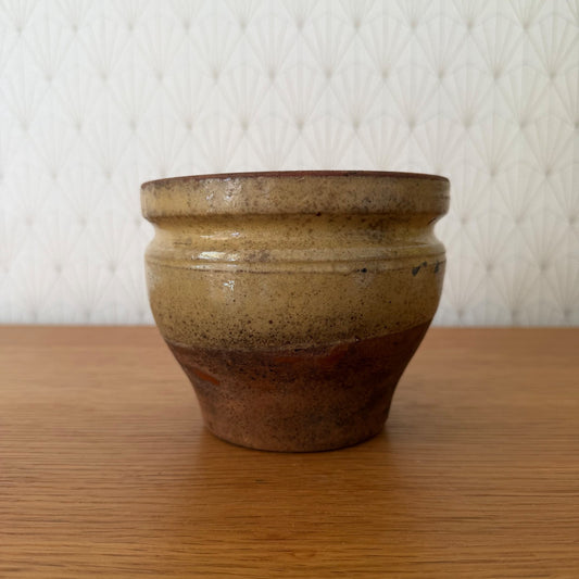 French Confit Pot Antique Ochre Yellow Terracotta Glaze Pottery 2805269 Unmarked