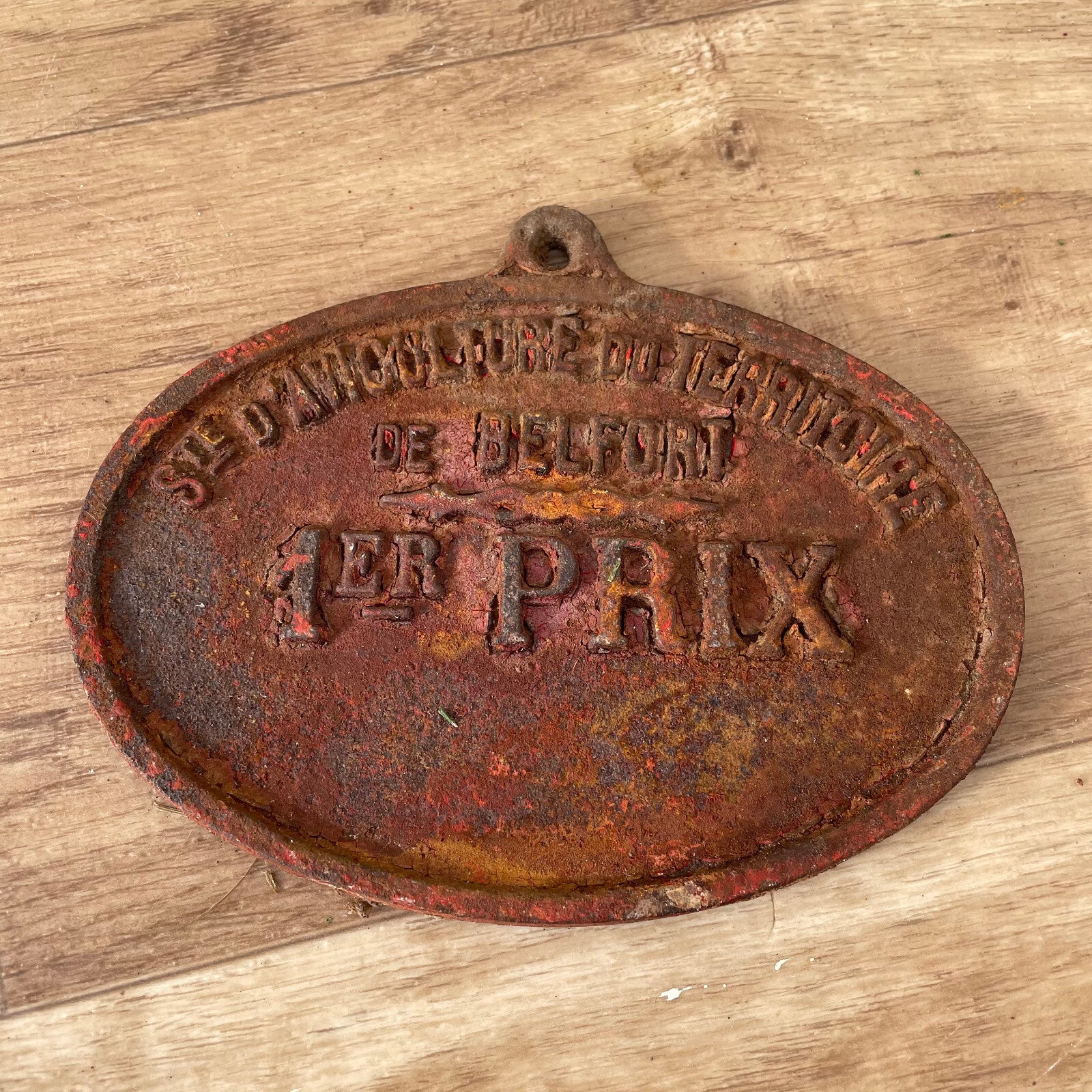 French Agricultural Prize Plaque Vintage Belfort Award Trophy 11032516 Fleamarketfrance