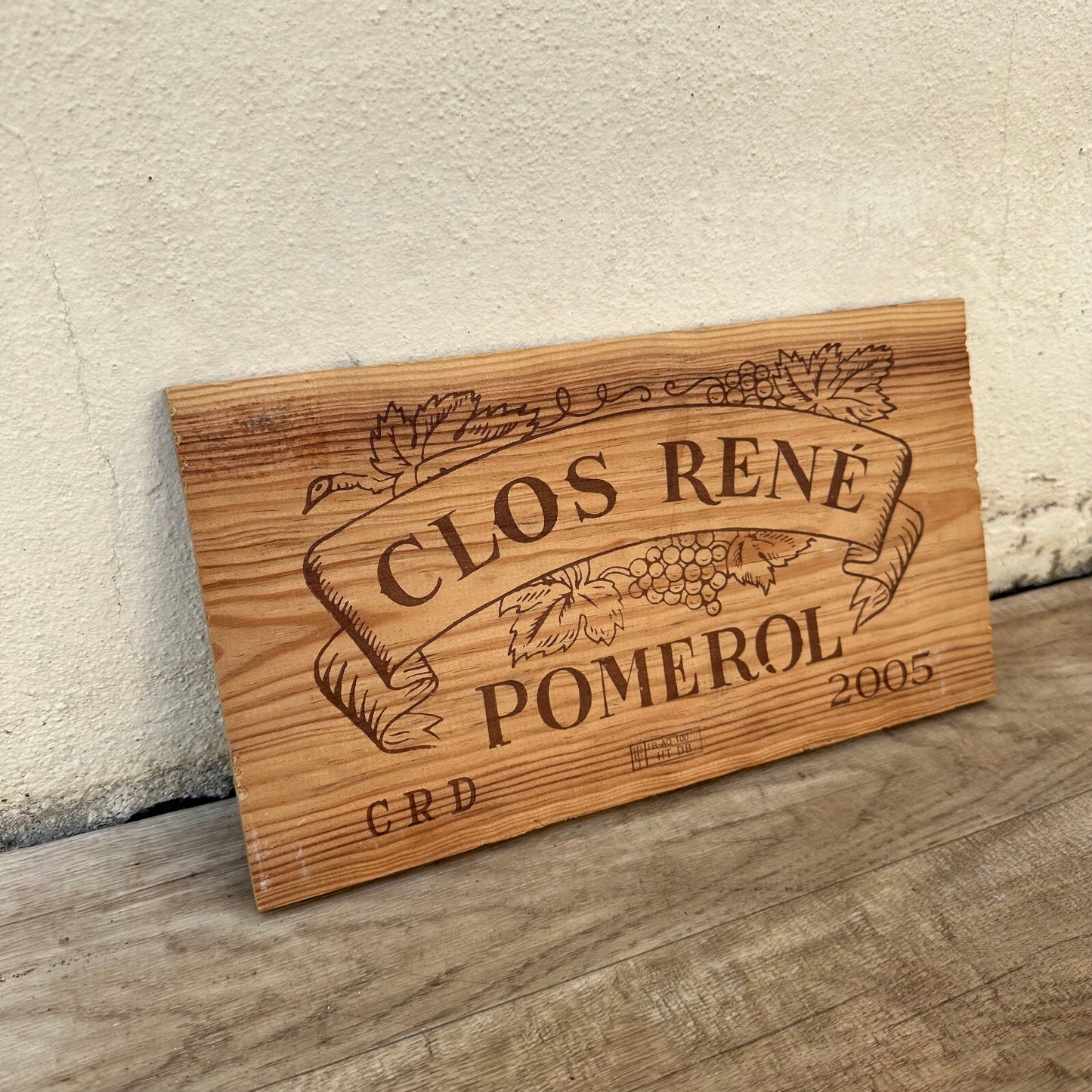 French Wine Crate Panel Clos Rene Pomerol 2005 Vintage Wall Decor 1906234 Unbranded