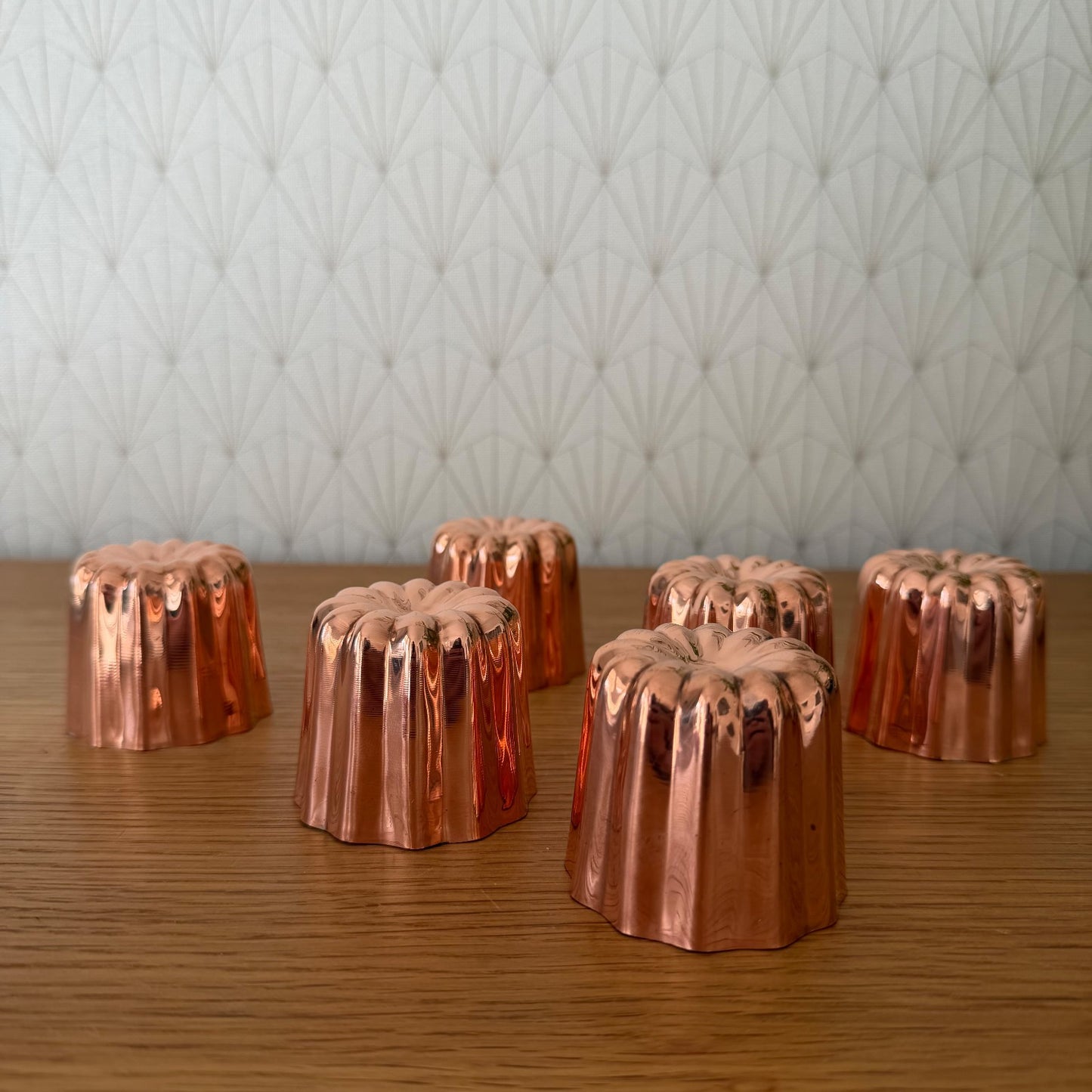 French Copper Canele Molds Set of 6 Traditional Baking Molds 13052613 Fleamarketfrance