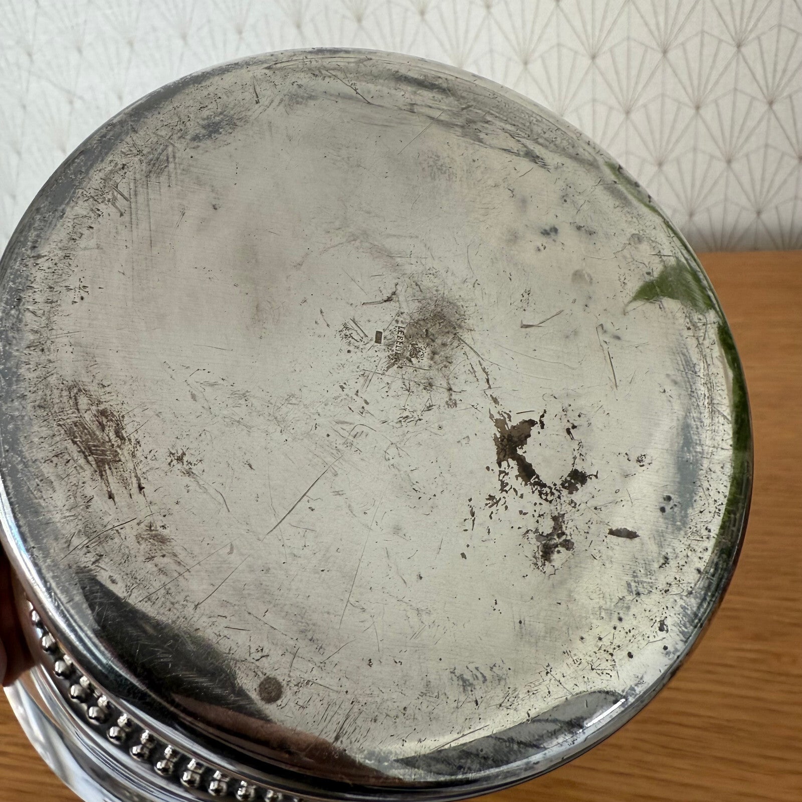 French Silverplate Champagne Cooler Ice Bucket Beaded Vintage 2704256 Fleamarketfrance