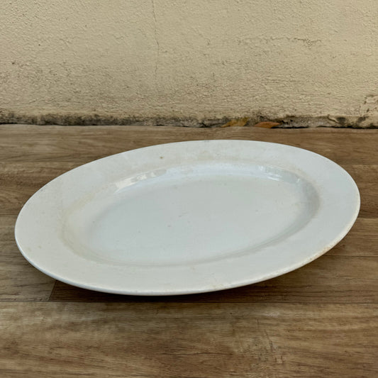 Vintage French Luneville Platter White Ironstone Serving Dish 14.75" 2908242 Lunéville