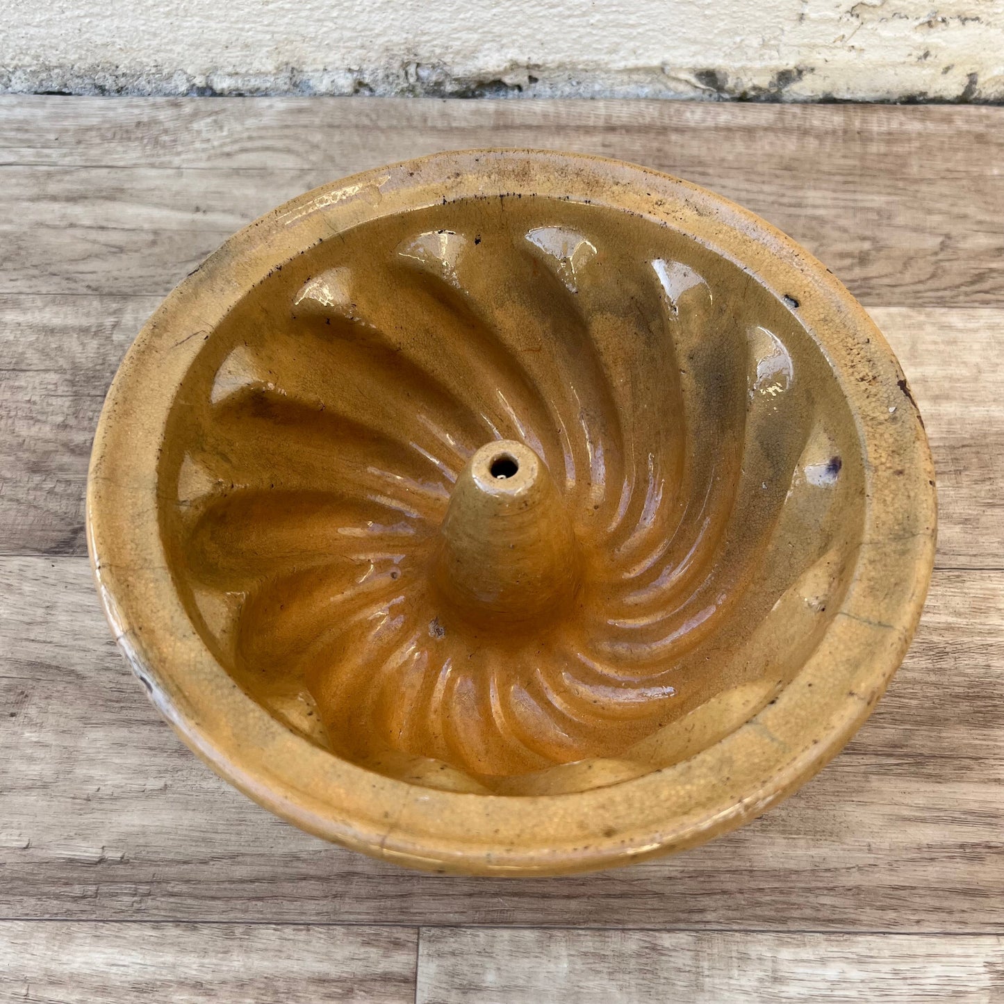 Antique French Stoneware Bundt Mold Kugelhopf Baking Pan Pottery 2509227 Fleamarketfrance