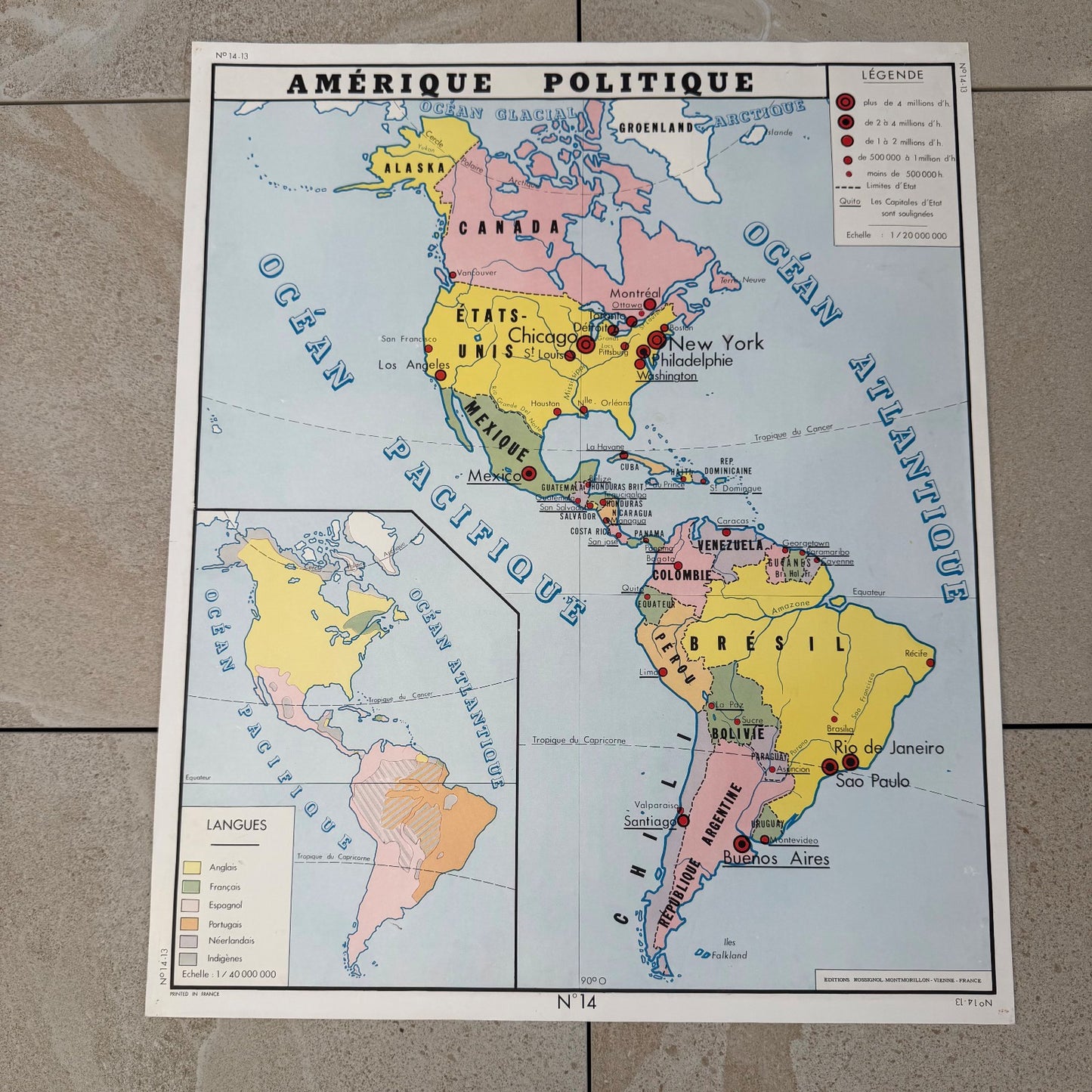 Vintage French School Map Poster Geography Education Set 20082627 Fleamarketfrance