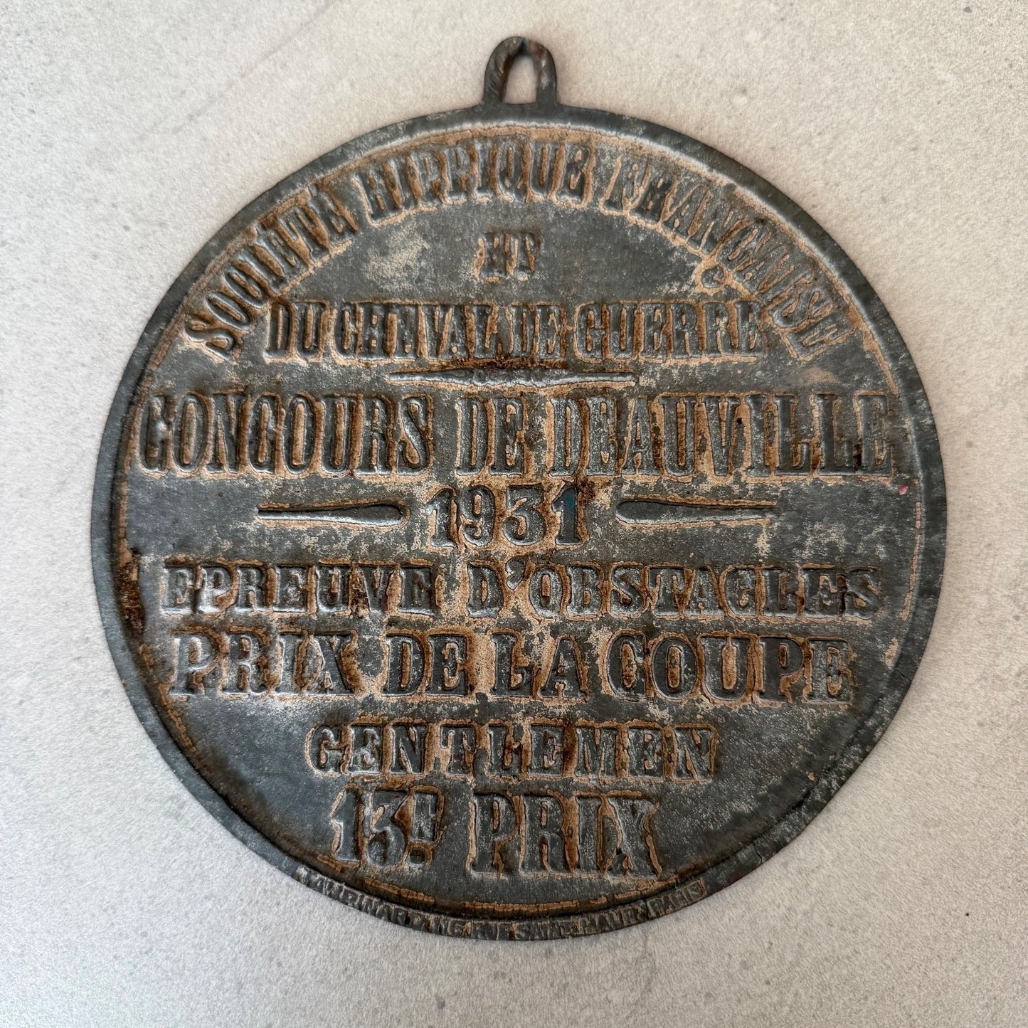 French Agricultural Medal 1931 Vintage Bronze Competition Award Trophy 08022616 Fleamarketfrance