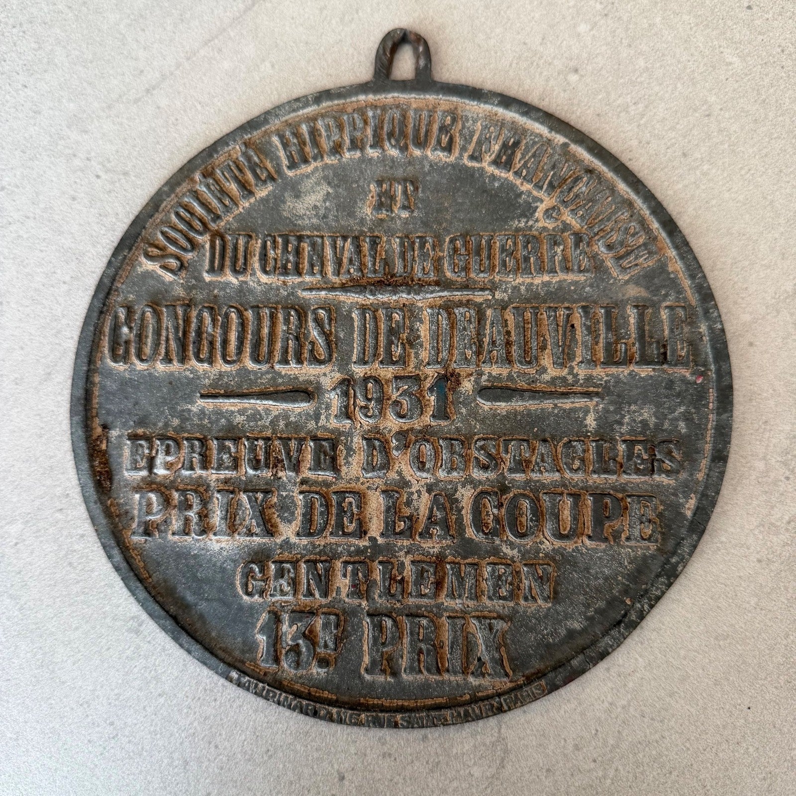 French Agricultural Medal 1931 Vintage Bronze Competition Award Trophy 08022616 Fleamarketfrance
