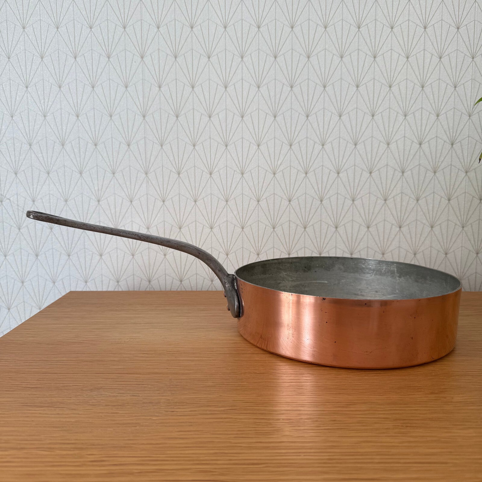 French Copper Saute Pan Villedieu Serie Speciale Vintage Cookware 12062515 Unbranded