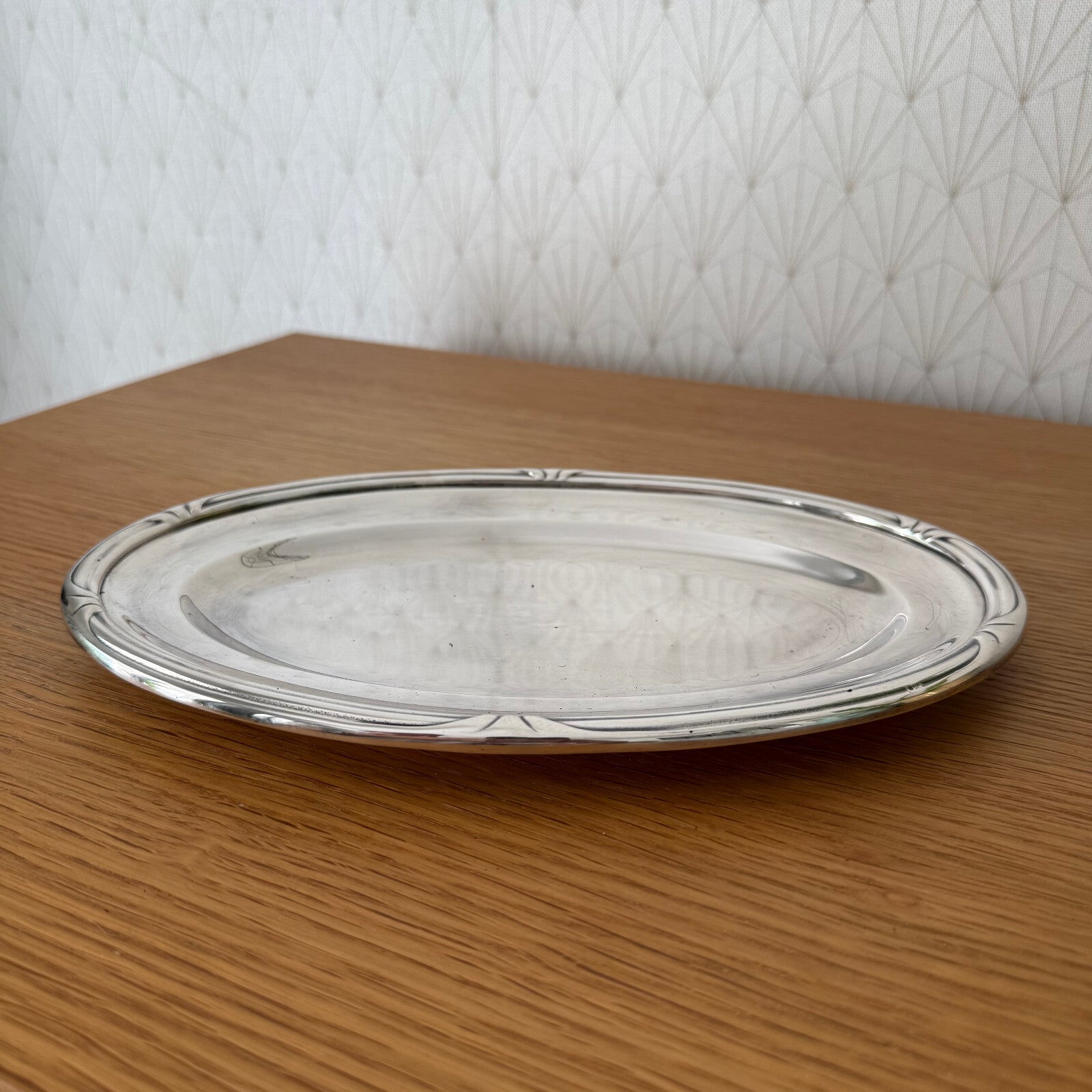 Ercuis Silverplate Tray French Brasserie Oval Serving Platter 19062511 ercuis