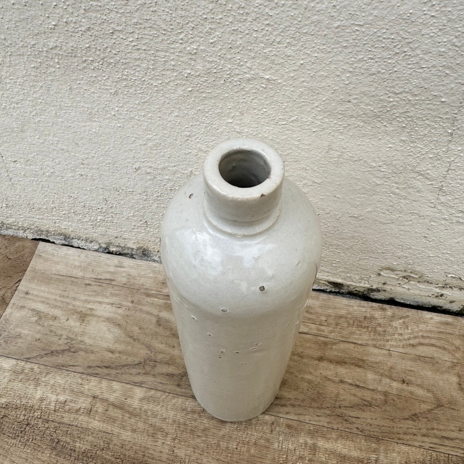 French Stoneware Bottle Vintage Ceramic Wine Water Jug 11" 29042412 Unmarked