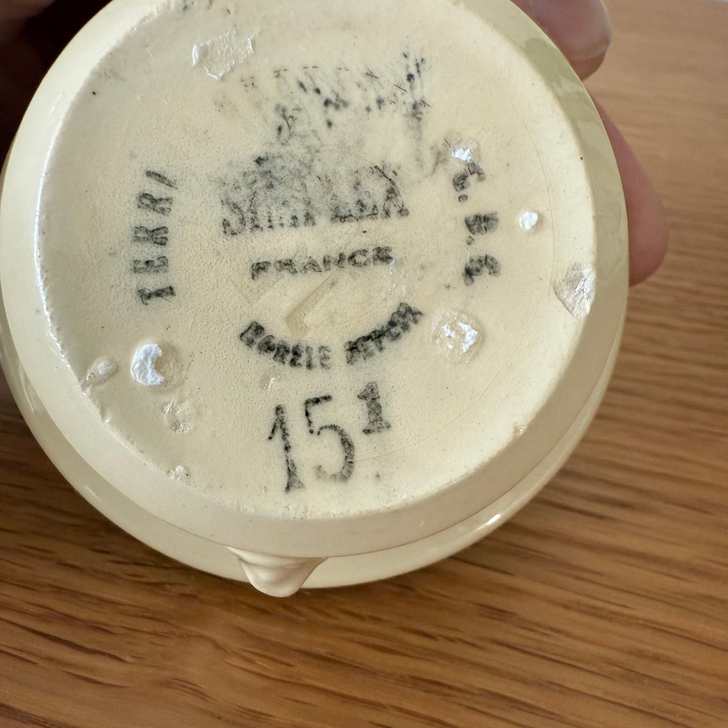 Vintage French Sarreguemines Ceramic Terrine Pot Foie Gras Dish 0112249 Sarreguemines